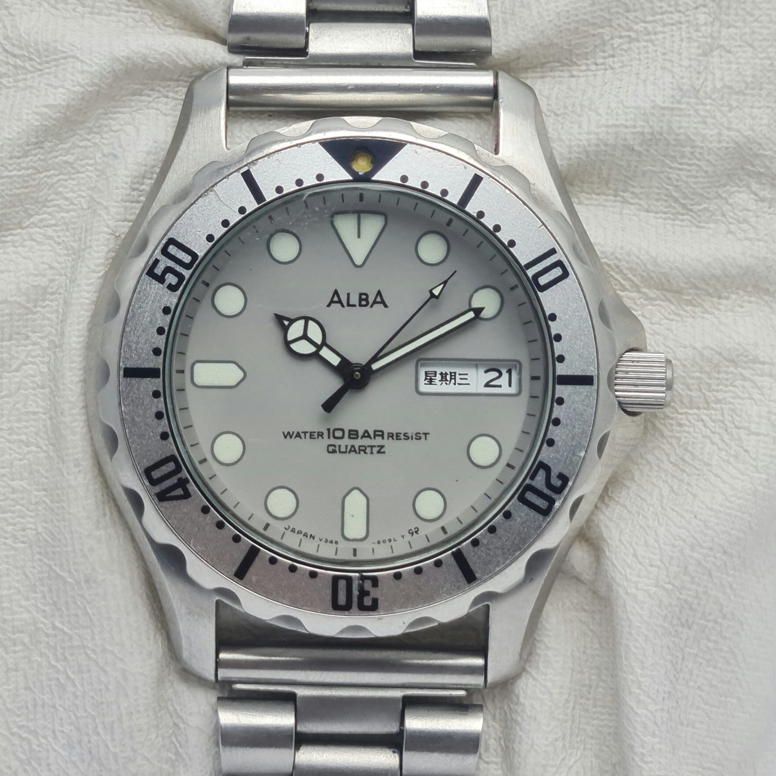 Seiko Alba Diver V348-6090 Quartz Vintage Men's Watch | eBay