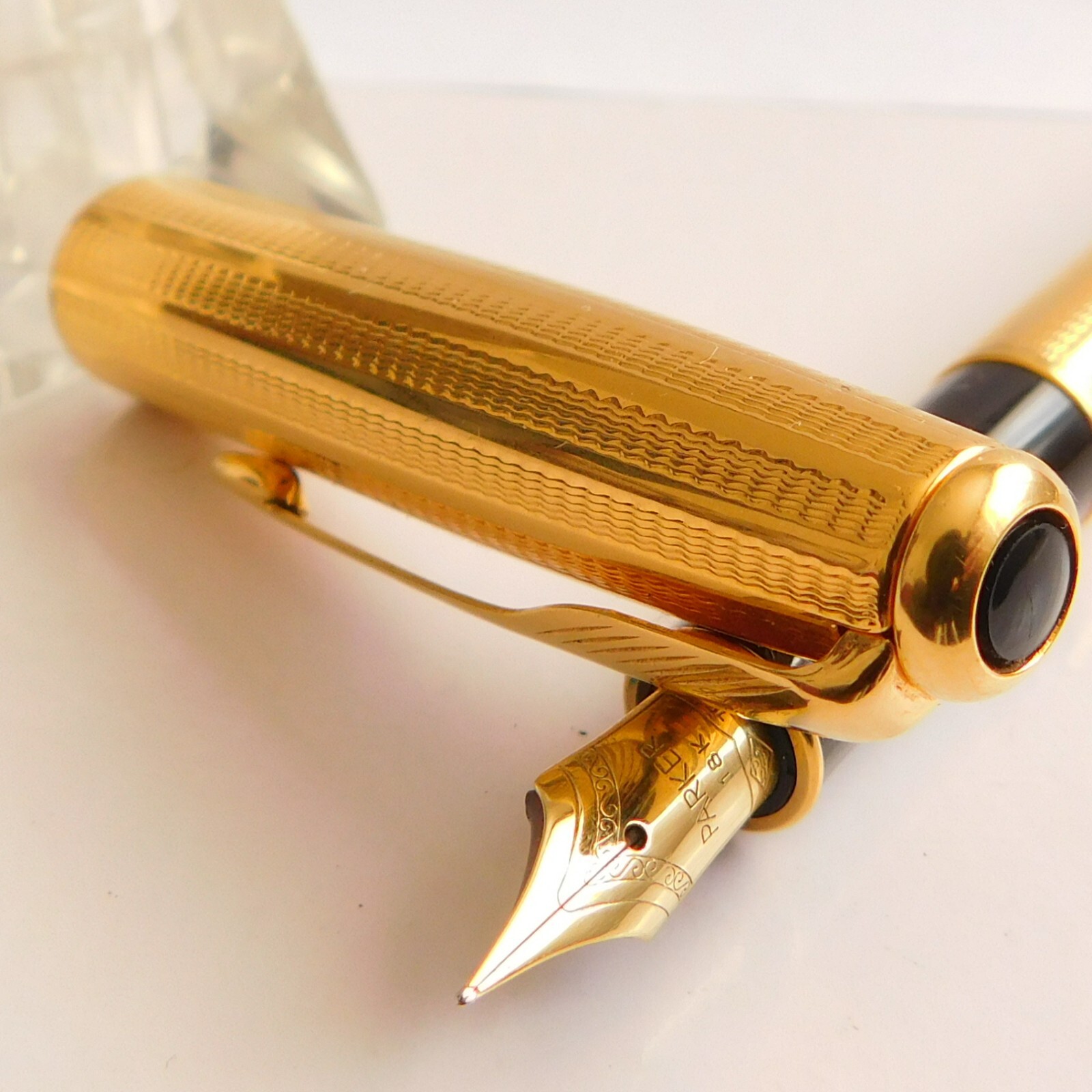 Parker Sonnet Cascade 23KGold Fountain Pen Nib Gold Fine 18K 750