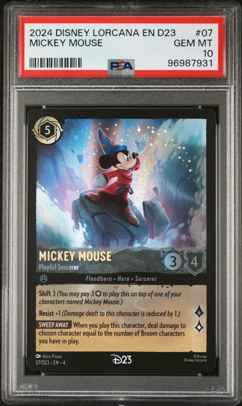 Disney ディズニー ロルカナ/ ミッキー D23 限定 / PSA10 Disney