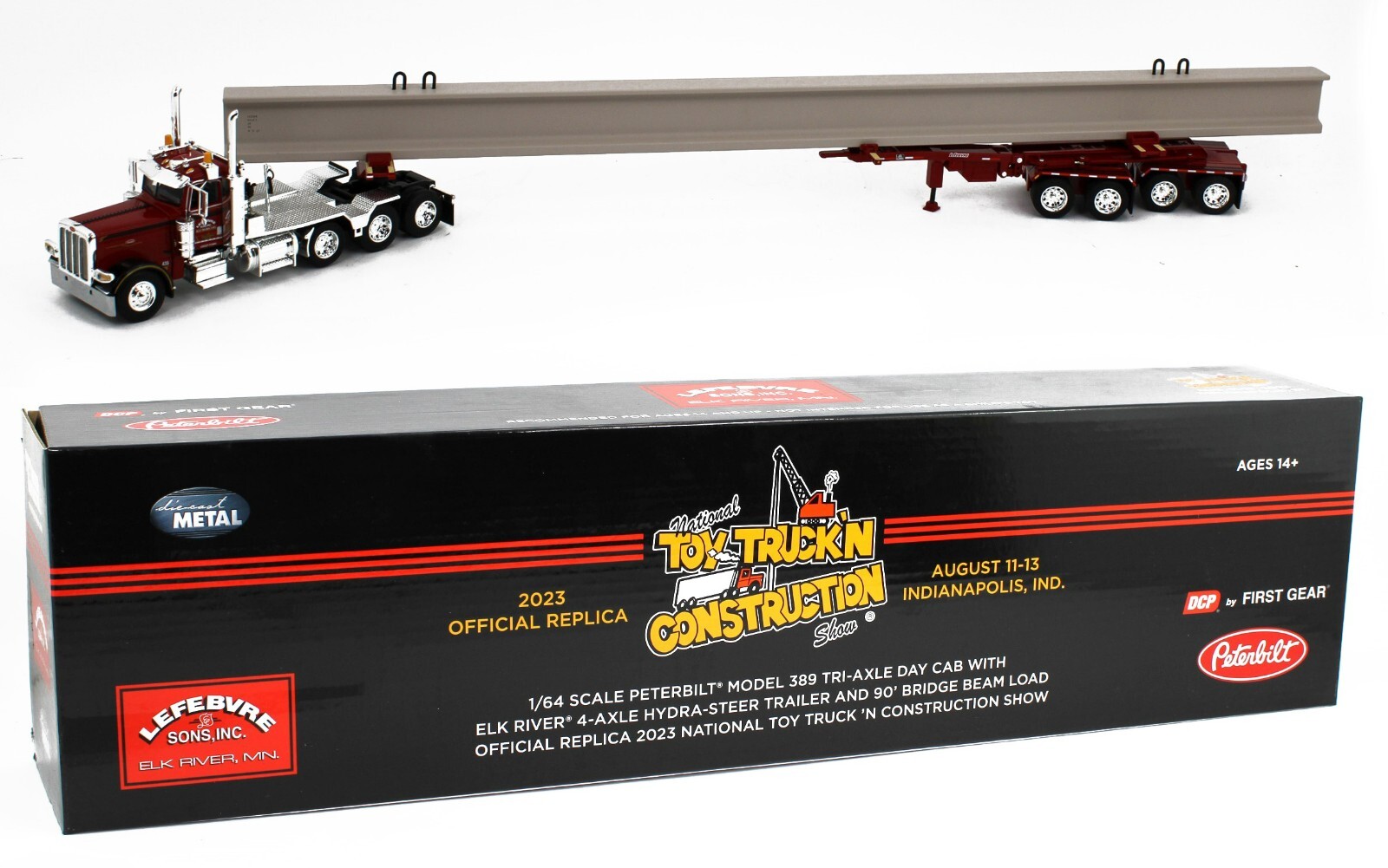 2023 DCP 1:64 NTT'NC LEFEBVRE 389 Peterbilt & ERMC Hydra-Steer