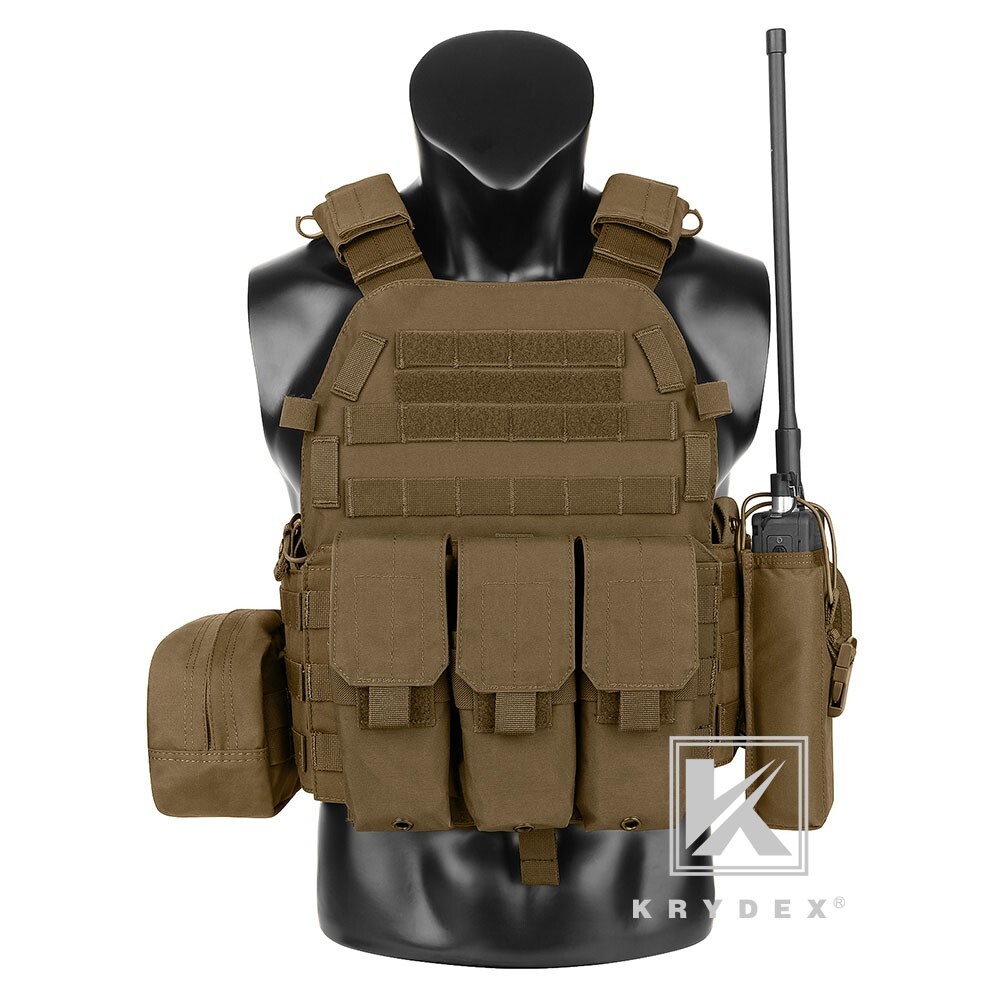 KRYDEX LBT-6094A Plate Carrier Tactical Body Armor Vest with Pouch