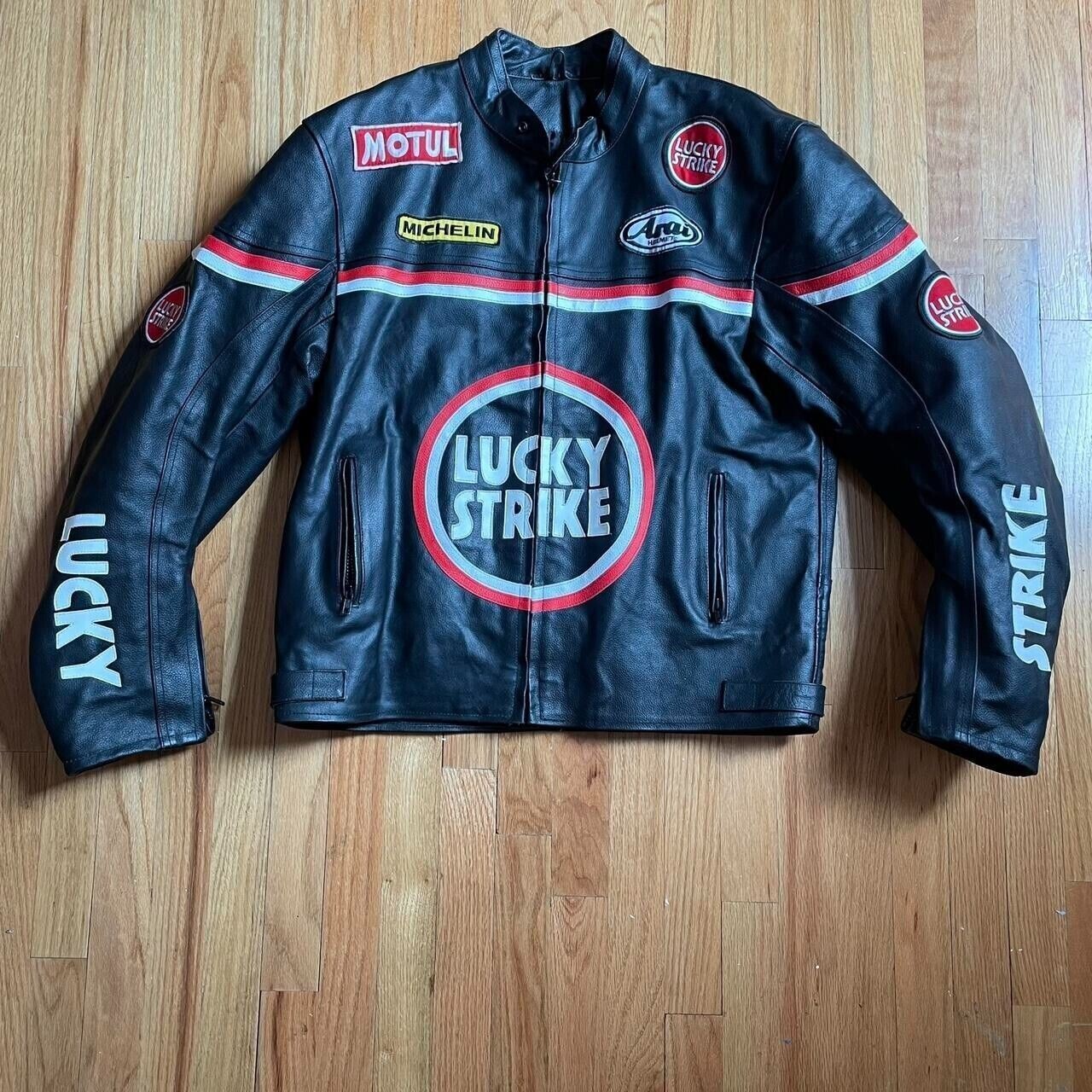 LUCKY STRIKE TEAM SUZUKI レザージャケット