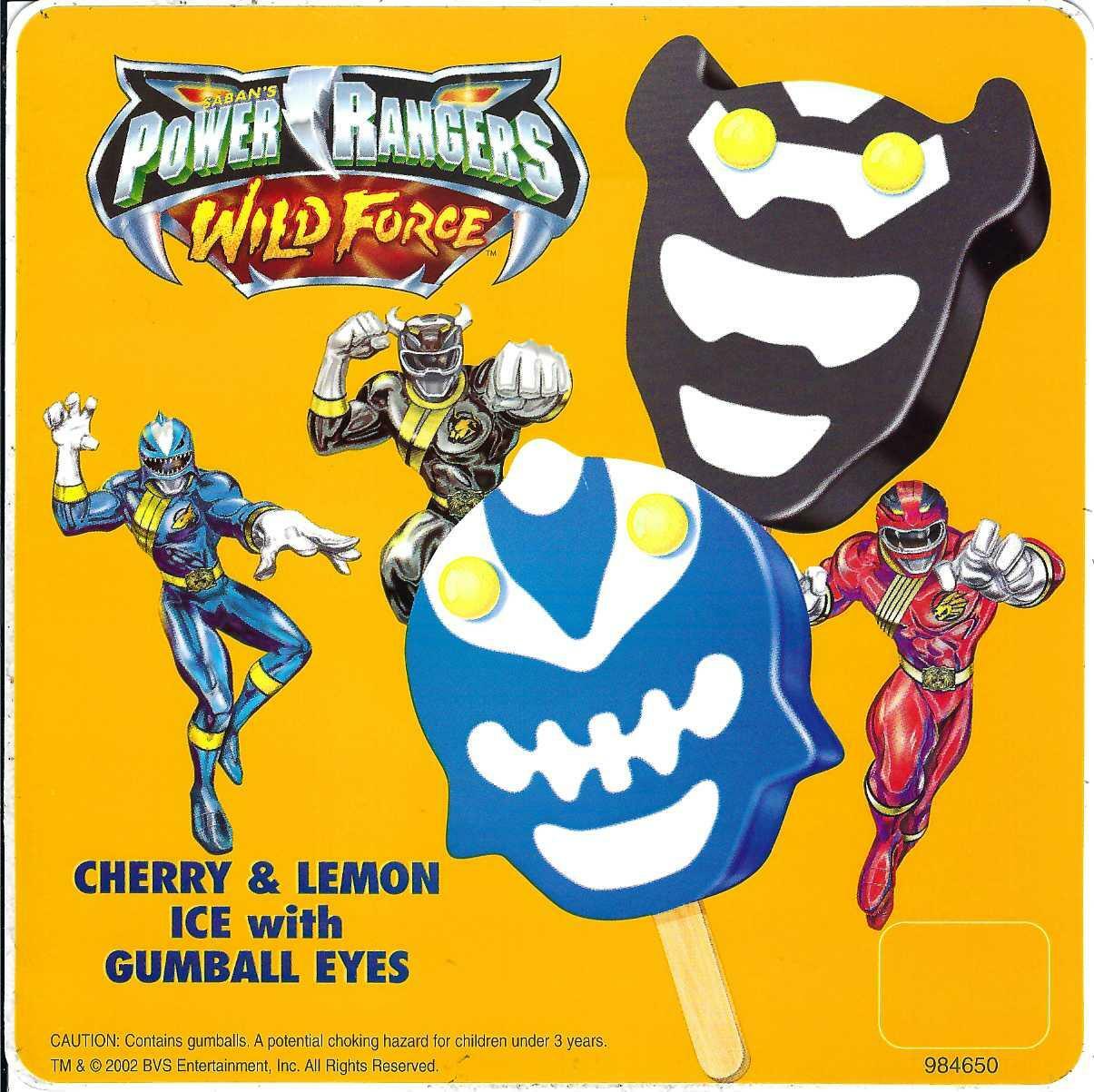 Power Rangers Wild Force Popsicle Ice Cream Truck Sticker
