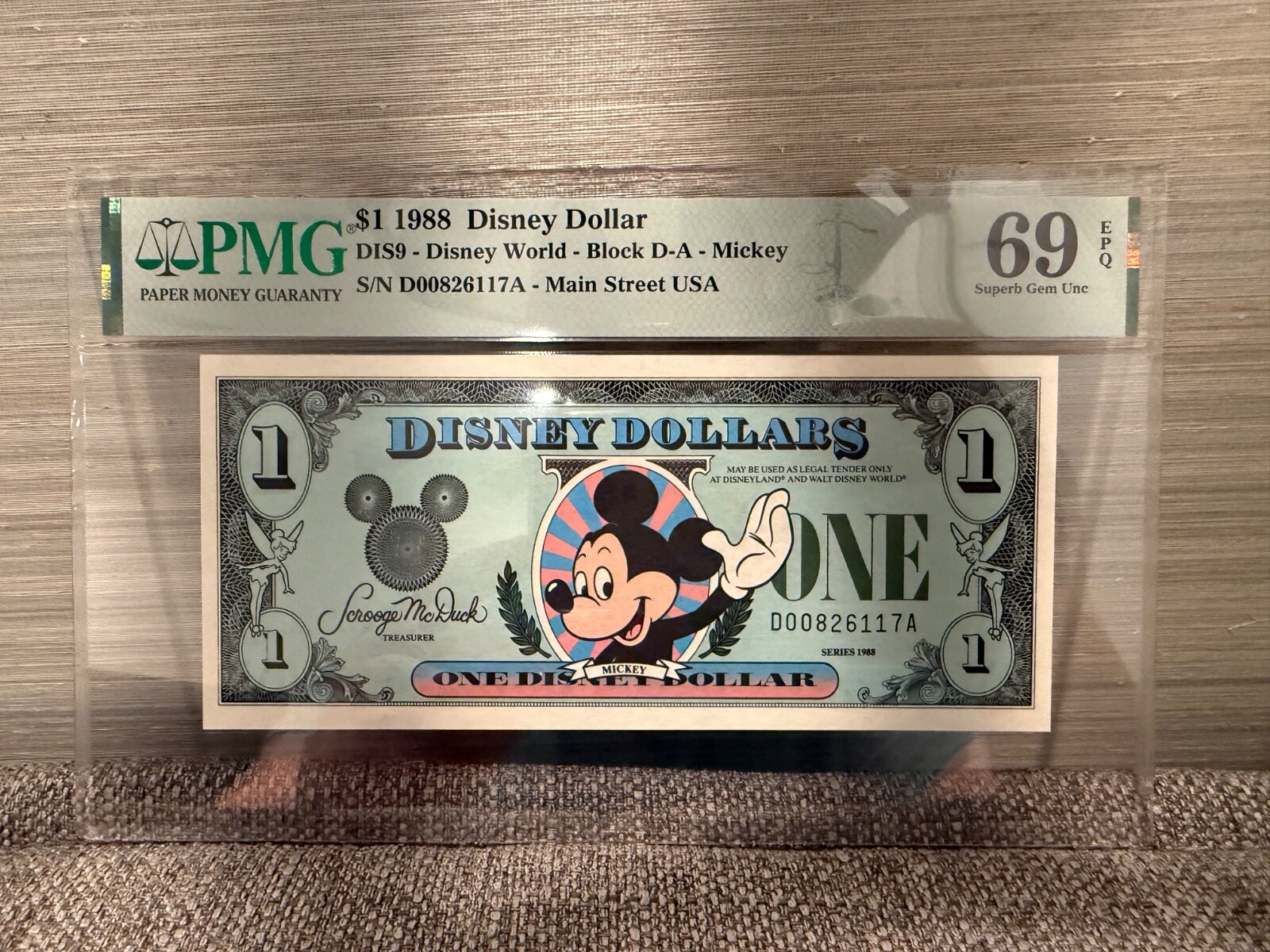 ディズニーダラー DISNEY DOLLARS 1ドル札 5ドル ウォルト・ディズニー