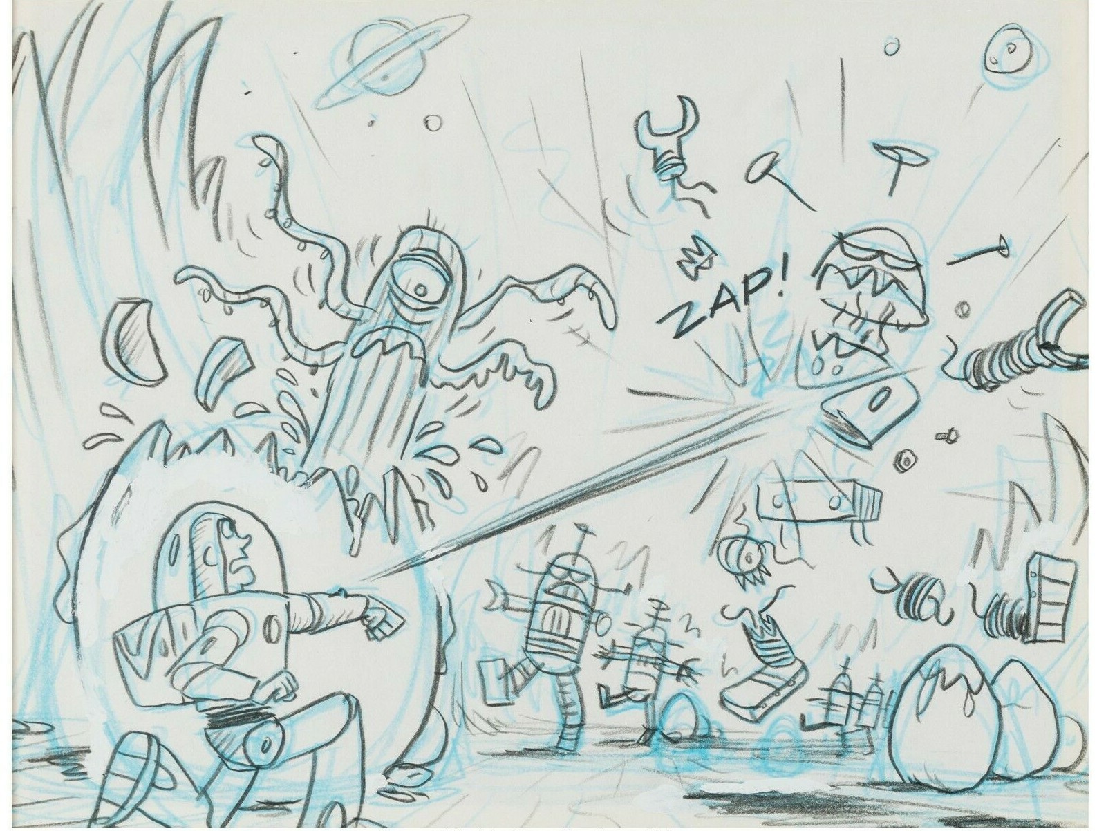 Toy Story 2” Beat Board Original Art Jorgen Klubien (Disney/Pixar