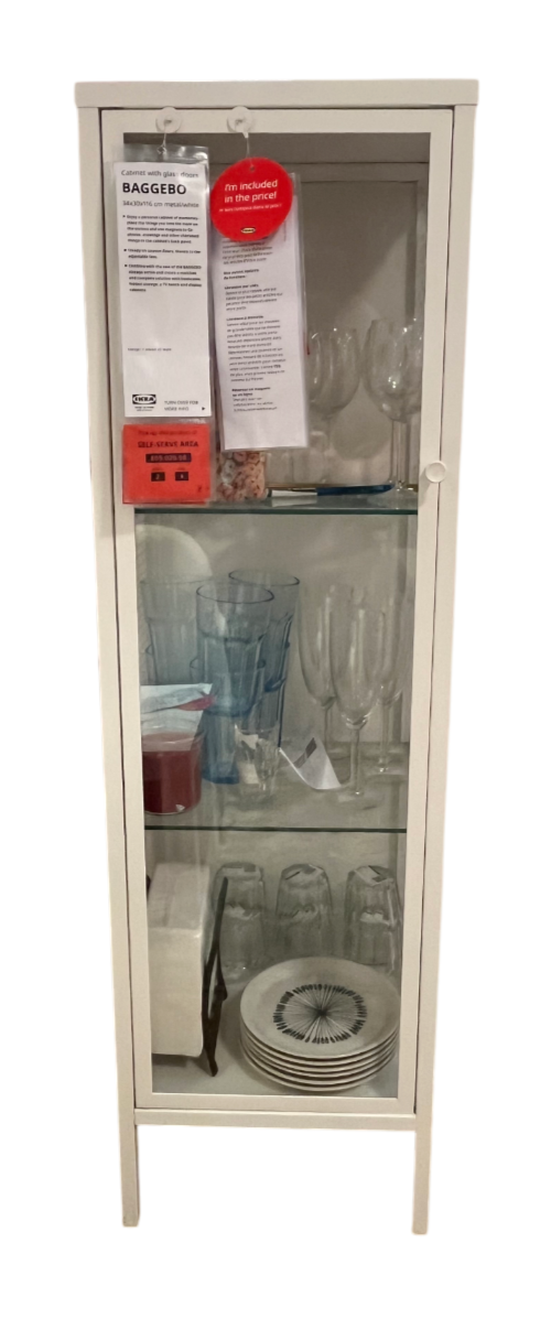 Brand New IKEA BAGGEBO White Cabinet 34x30x116 cm (13 ⅜x11 ¾x45