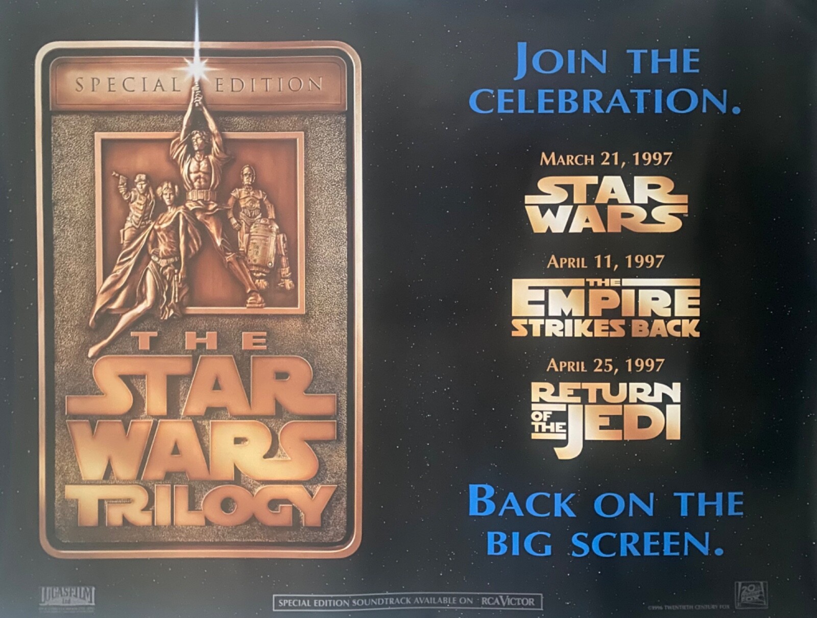 STAR WARS TRILOGY POSTER BOX LE1600