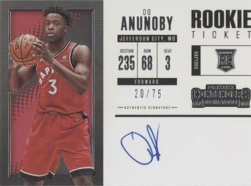 nbaカード OG anunoby next day autograph RC nbaカード OG anunoby