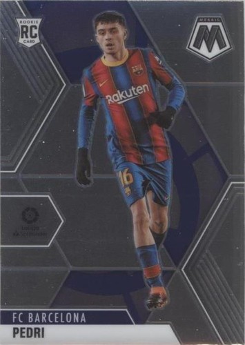 Pedri 2020-21 Panini Mosaic La Liga Soccer #60 Rookie RC Base