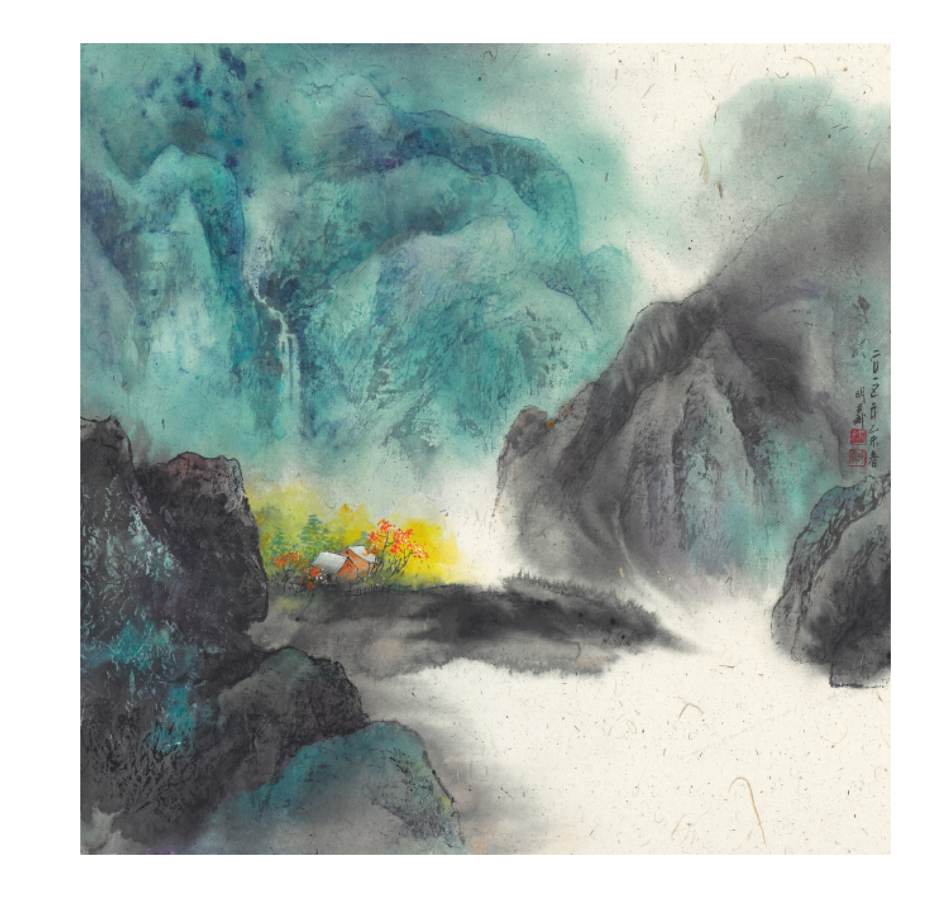 春潮帶雨晚來急、野渡無人舟自橫 野渡無人舟自