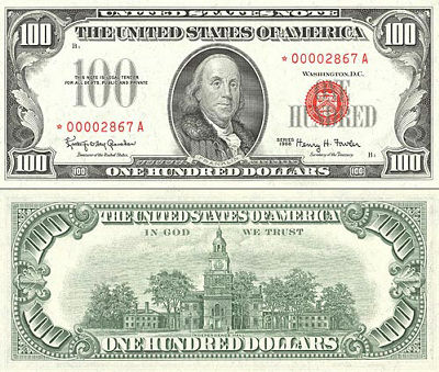 真札 旧札コレクション アメリカ紙幣 100ドル紙幣と1ドル紙幣 レア Yahoo!