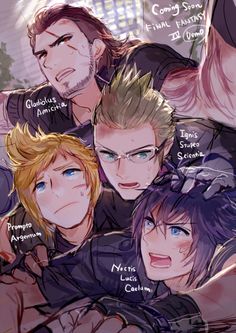 FF15 額入り ラバーストラップ ノクト プロンプト イグニス グラディオ