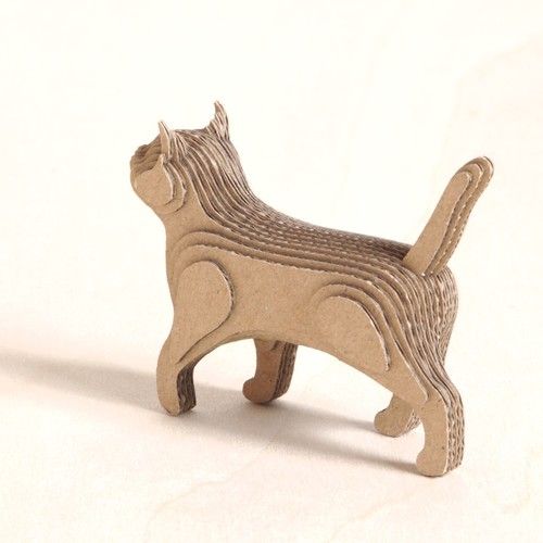 本杉琉ダンボールアート猫2個セット