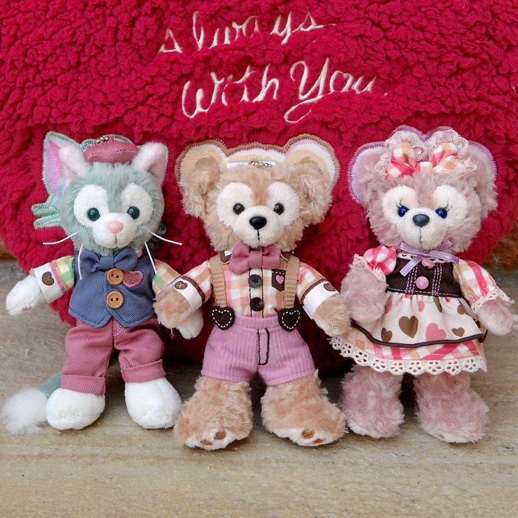 タグ付き✨】バレンタイン2017ぬいぐるみバッジ ダッフィー&シェリー