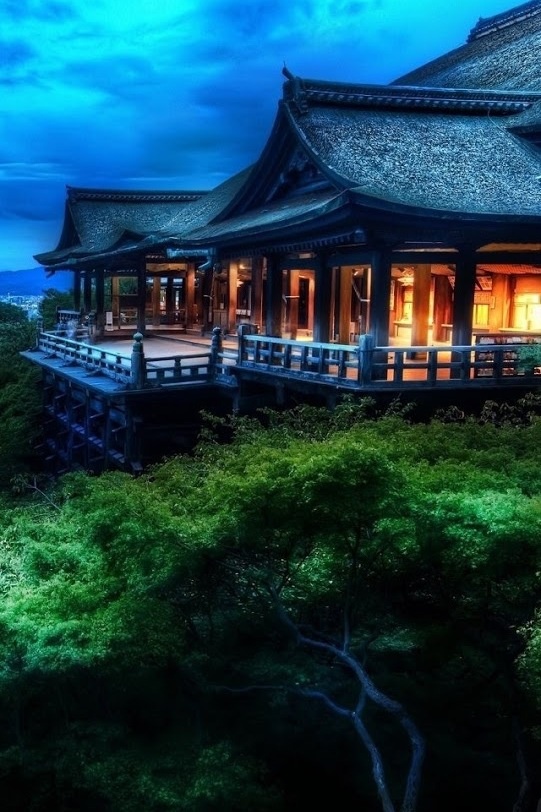 Japanese lighted home