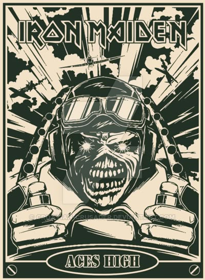 Aces High IRON MAIDEN ポスター ACES HIGH Poster 1985