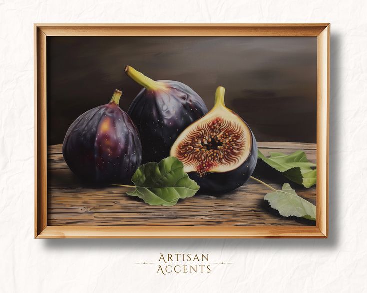 絵画インテリア 額付(青緑＋金色の枠) 油絵 uF6-061003 静物 果物 絵画