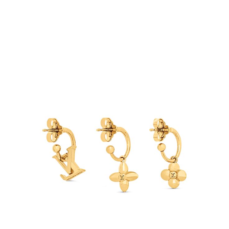 公式】ルイヴィトン - ピアス・LV フローラグラム セット3 - DORE