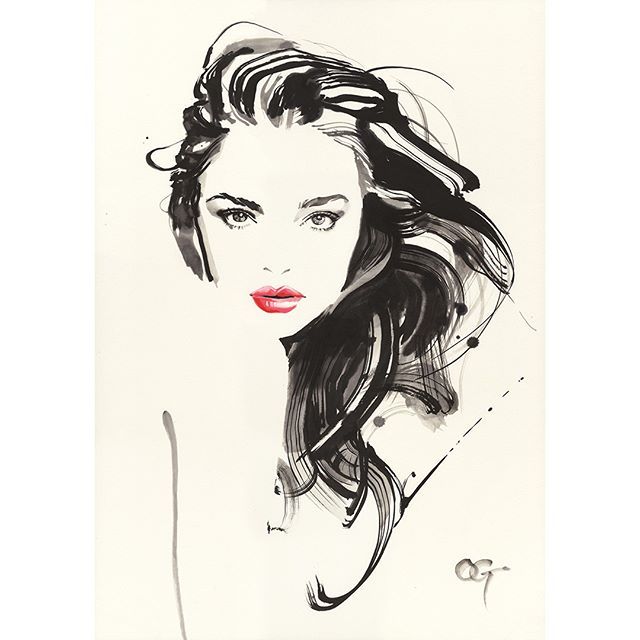 絵画 23827/E 手描きイラスト グラビア 美人画 オリジナル 絵画23827/E