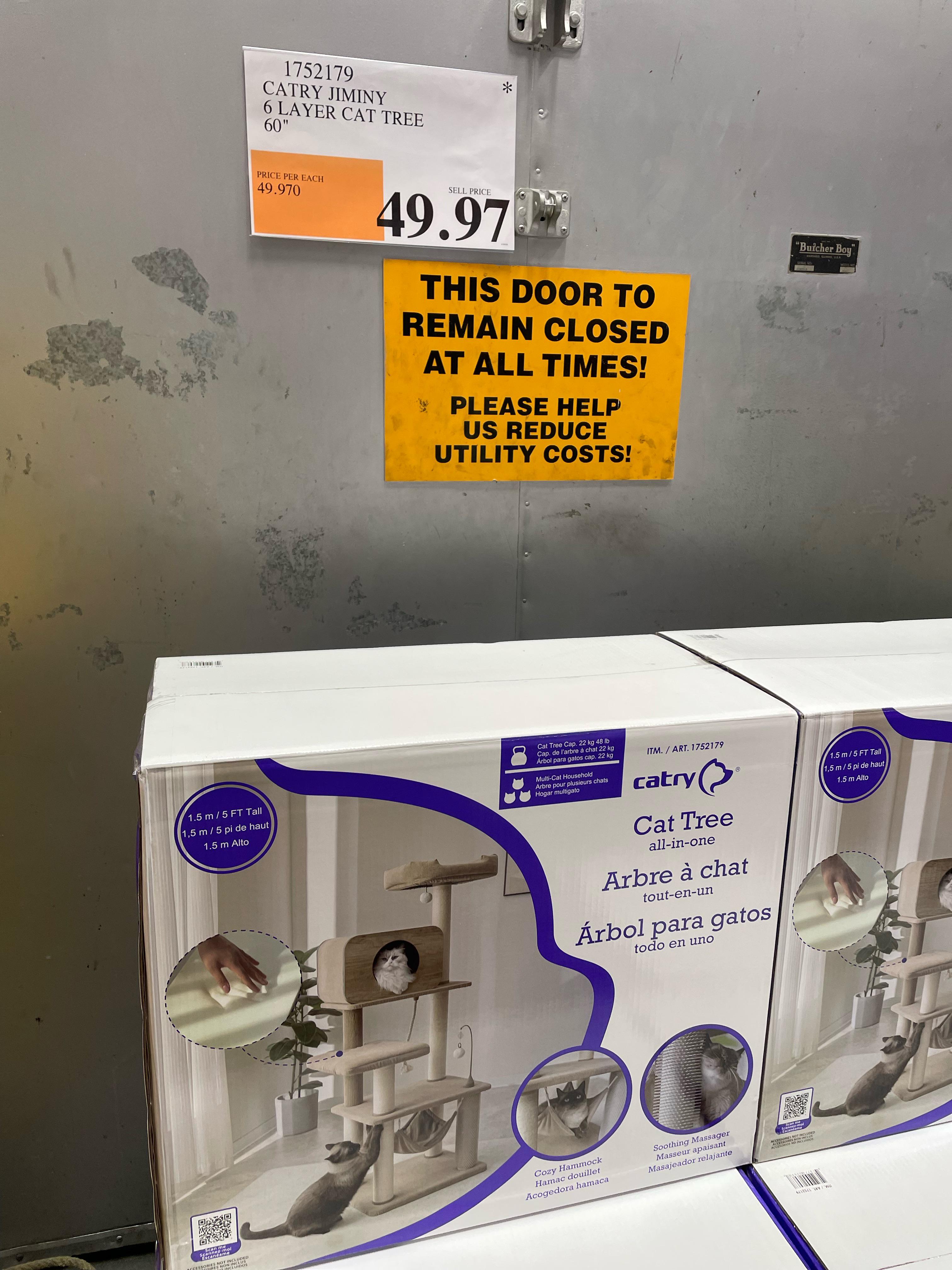 Catry Jiminy 60インチ キャットツリー、6段と1つのコンボ、ベージュ