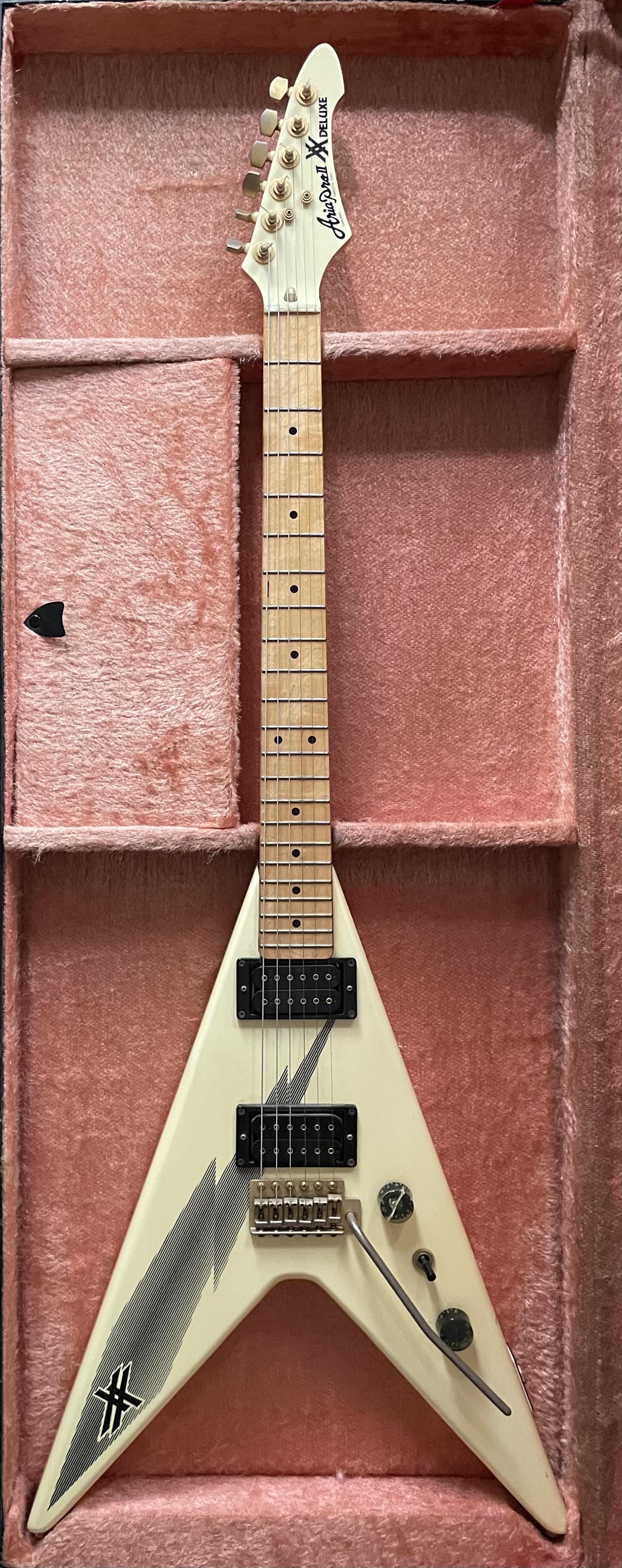 My 1982 Aria Pro II XX Deluxe Flying V. Purchased new. Still