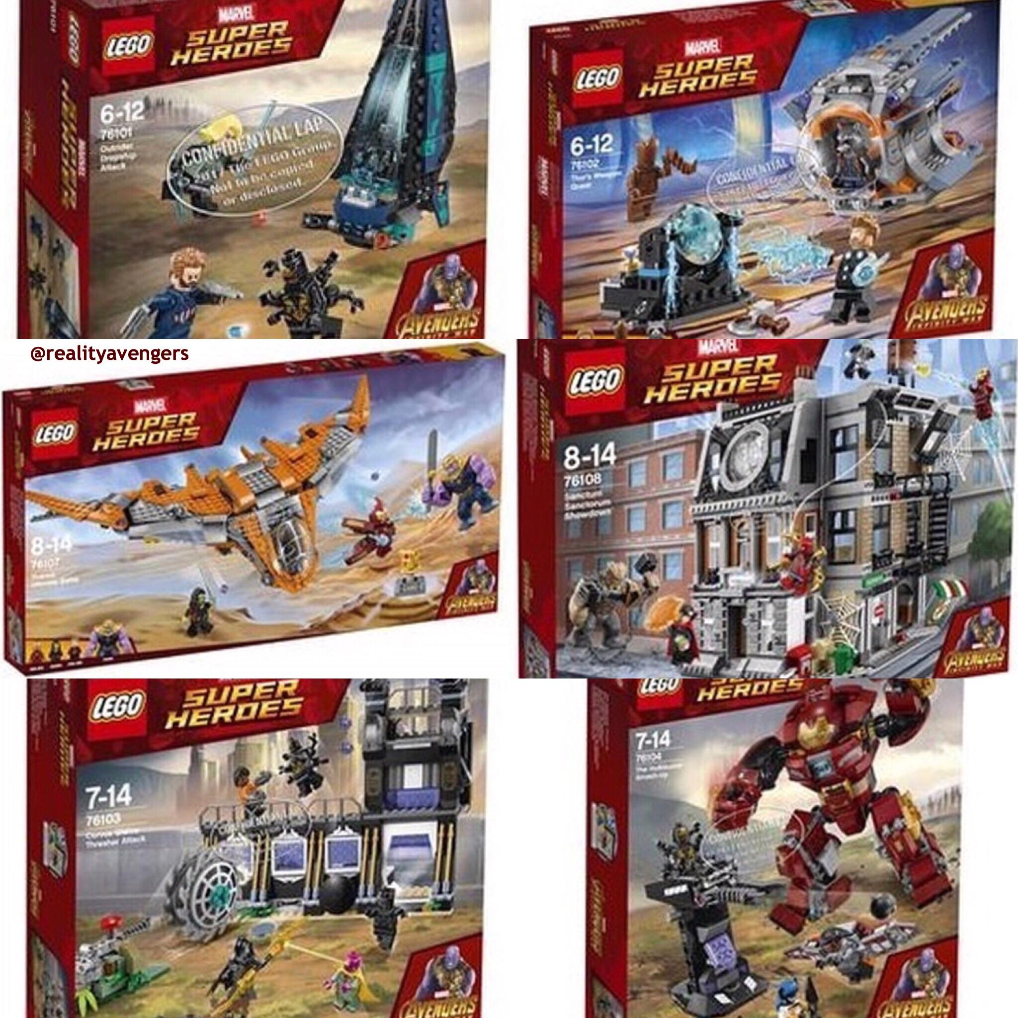 新しいアベンジャーズ インフィニティ・ウォーのレゴセットの写真