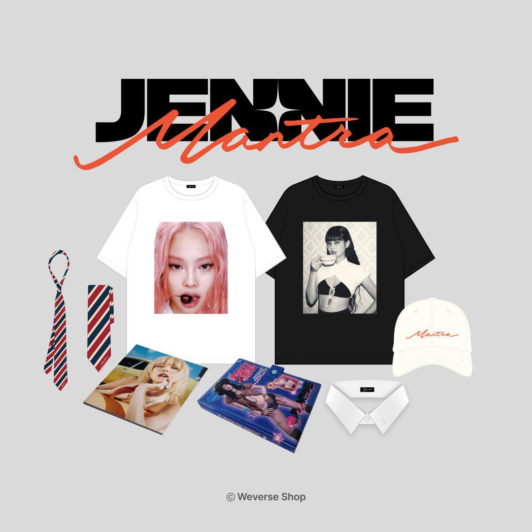 241114 JENNIE - 'Mantra' 公式グッズの2次販売がWeverseで予約受付
