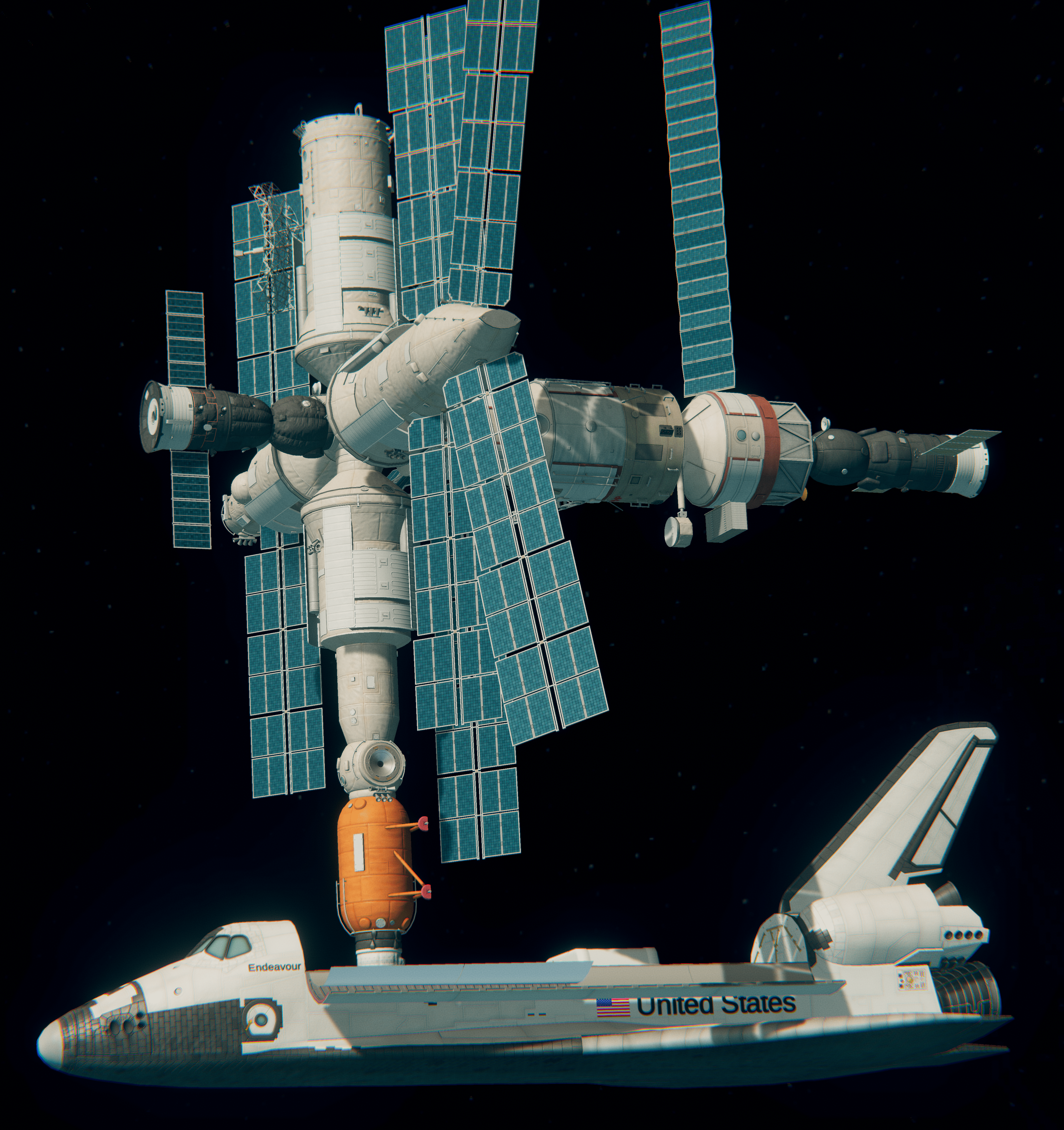 STS-89 - Shuttle Endeavour visits Mir Space Station - Shuttle-Mir