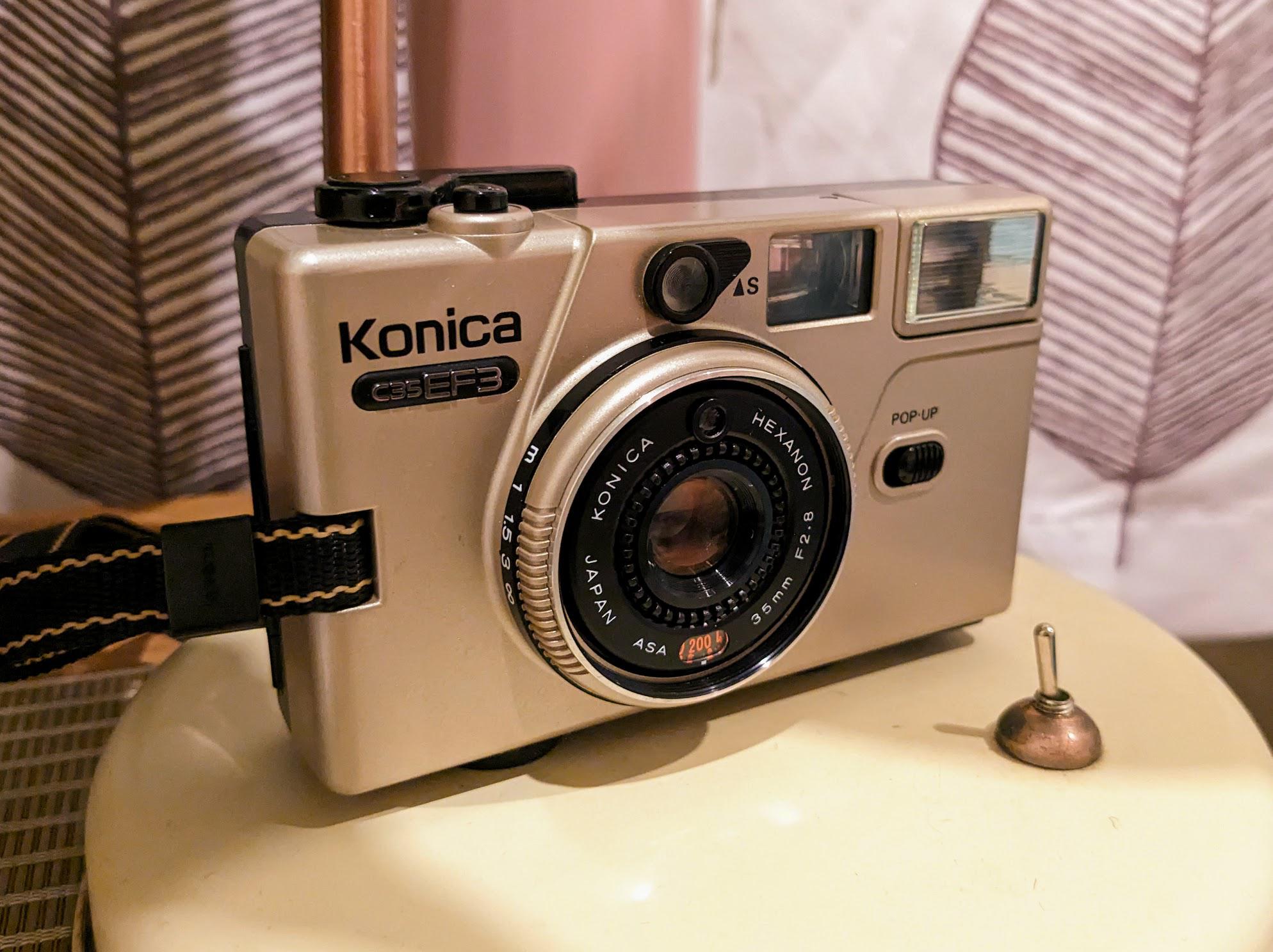 フィルムカメラ Konica POP ブルー Konica C35EF3 ブルー コニカ
