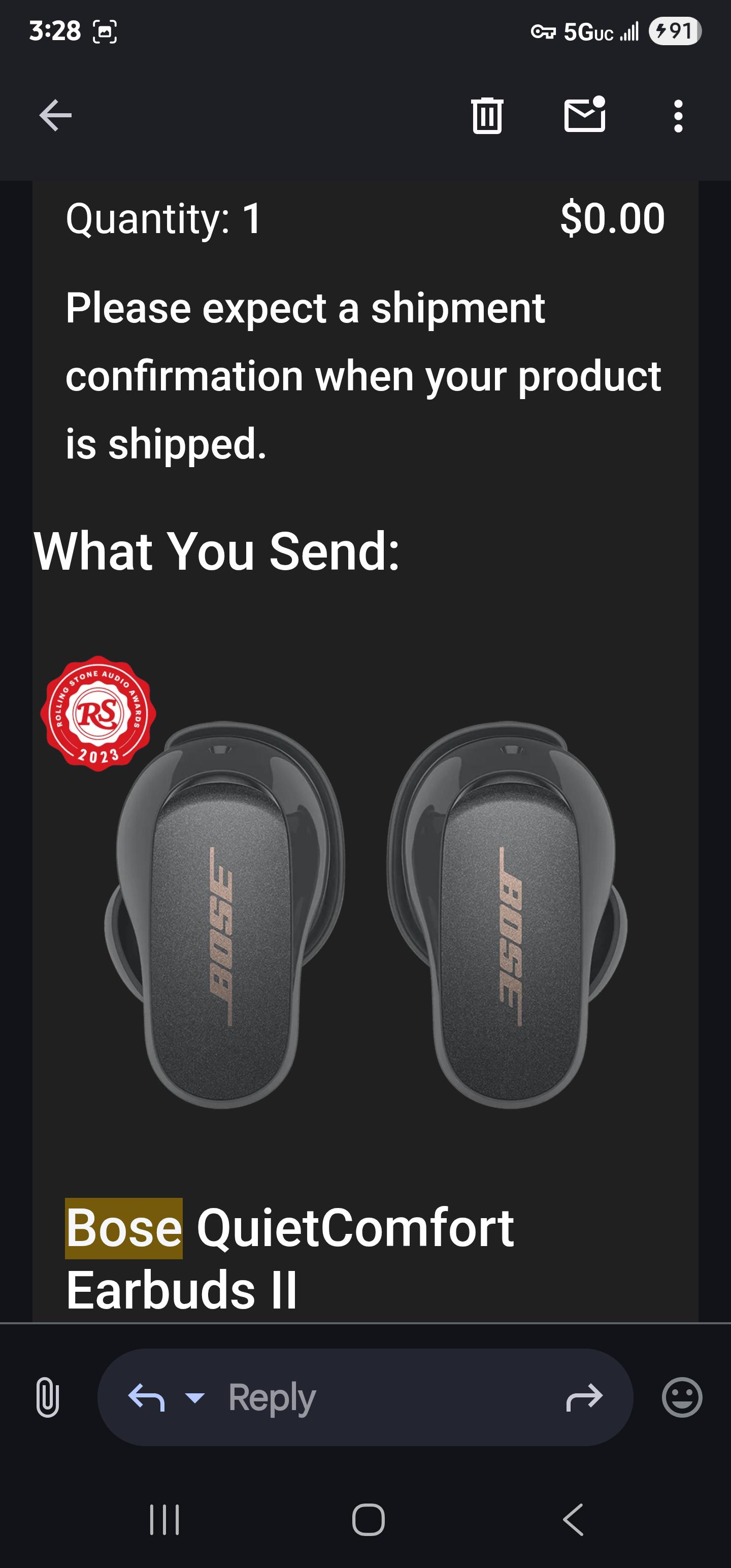 美品 Bose QuietConfort Earbus Ⅱ 片方イヤホン使用不可 Bose