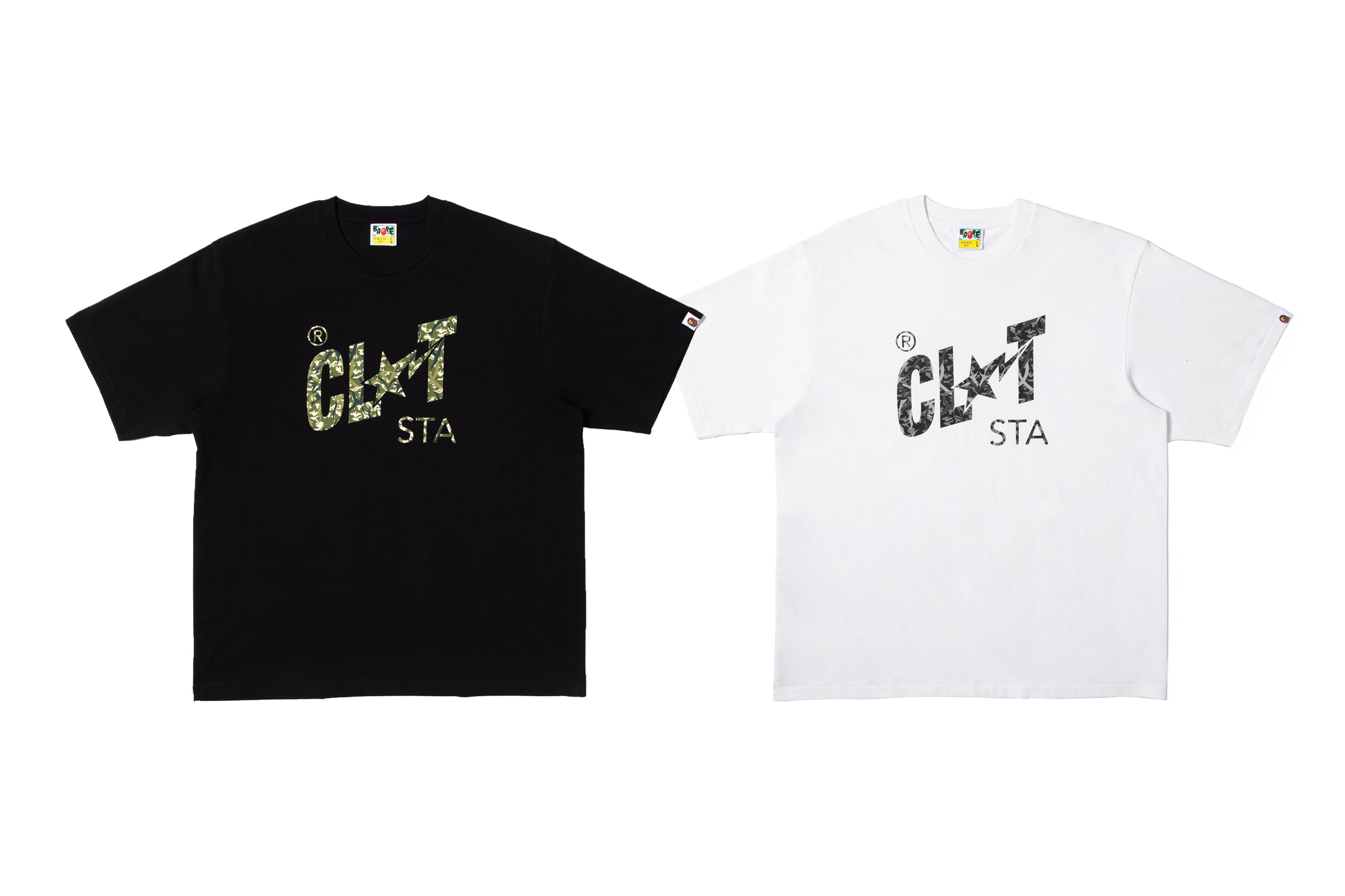 BAPE®︎ × CLOT | bape.com BAPE X CLOT コラボCOLLEGE RELAXED FIT TEE