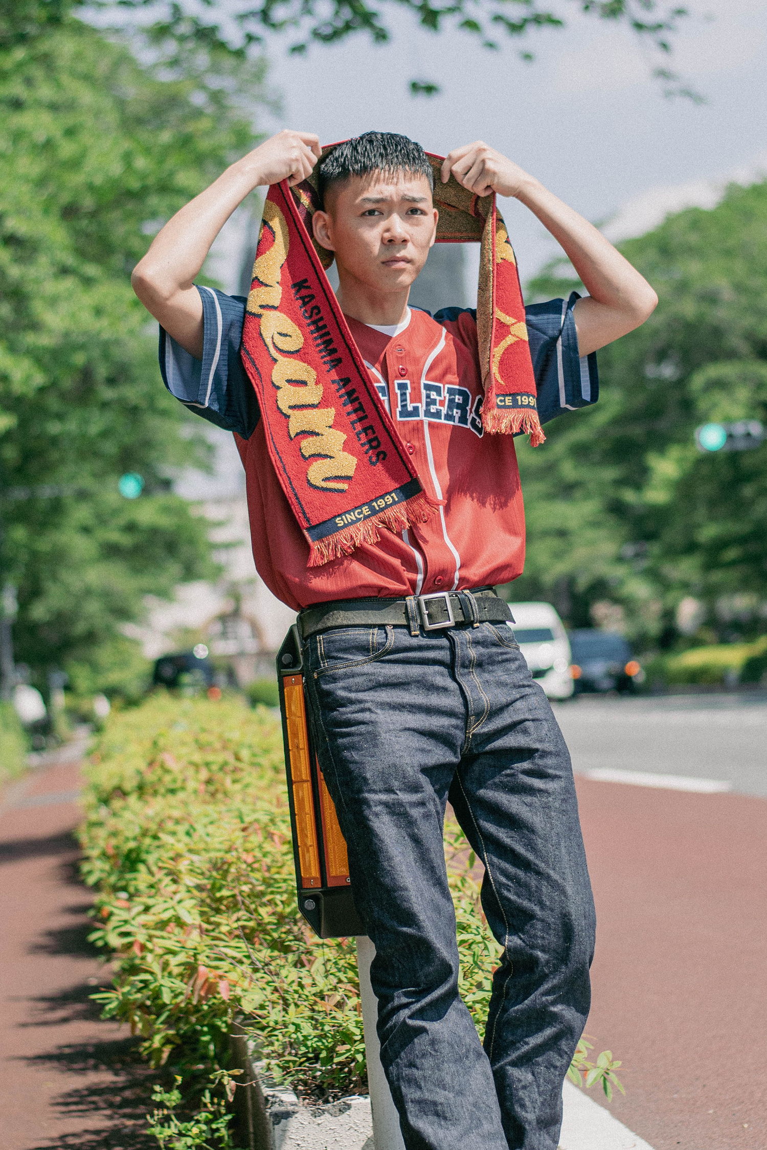 鹿島アントラーズ 国立限定 レプリカユニフォーム レッド ゴールド L