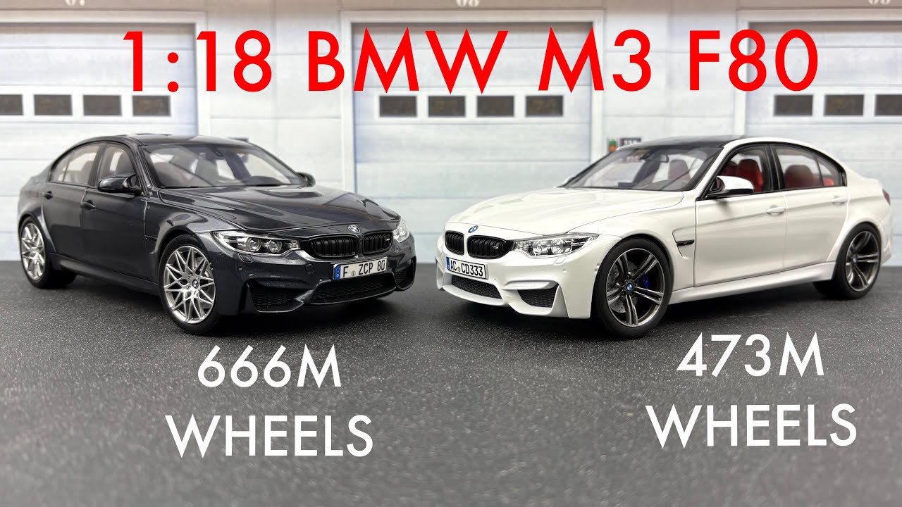 1:18 Diecast BMW M3 F80 by Norev - 666M and 473M wheels - YouTube