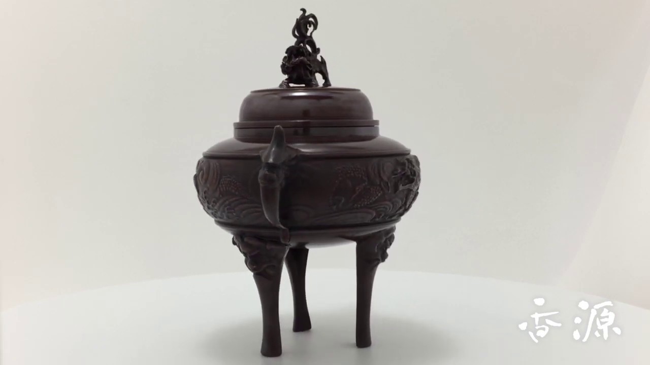 高岡銅器 香炉 龍地紋香炉 小 徳色の通販 - お香専門店香源
