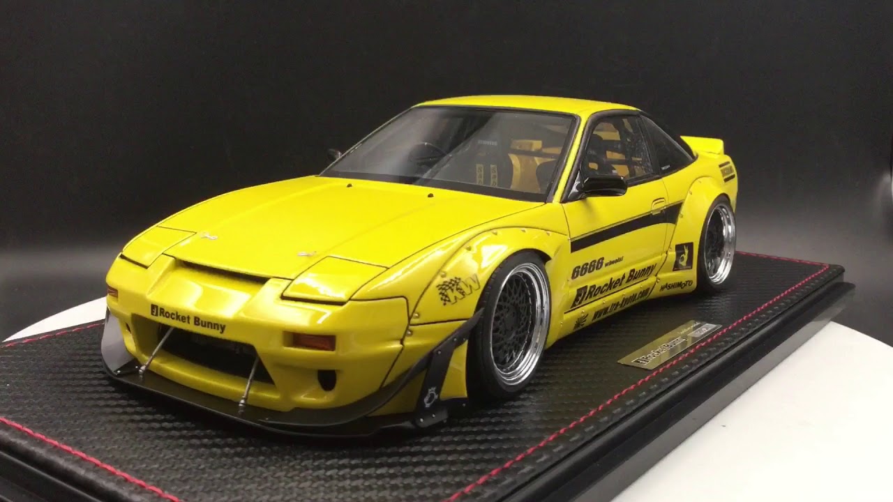 Ignition Model 1:18 Rocket Bunny 180SX Yellow (RB-Wheel) IG1111