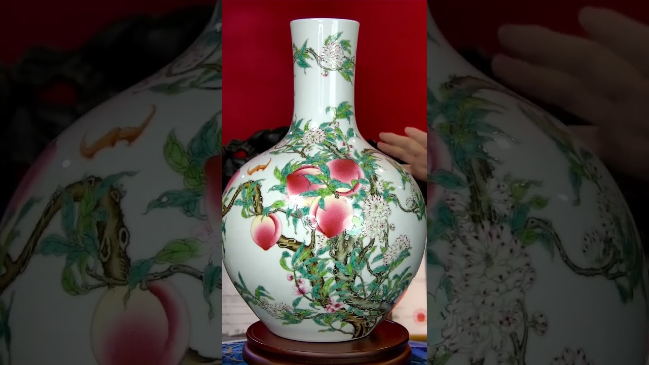 中国古美術 清末民国時代 粉彩天球瓶 40cm 刀馬人物 中国古美術 清末