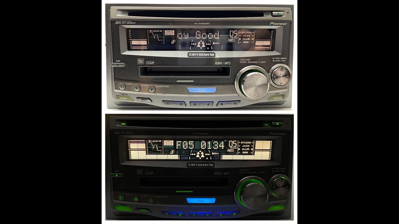 Pioneer Carrozzeria Mosfet FH-P050MD CD MD Radio Player / Testing