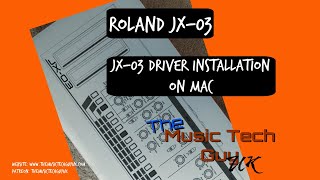Roland JX-03 - Driver installation on the MAC - YouTube