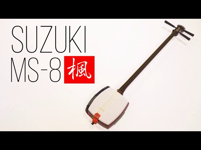 SUZUKI かえで MS-8 細棹 学校用三味線 和楽器 学校用三味線セット