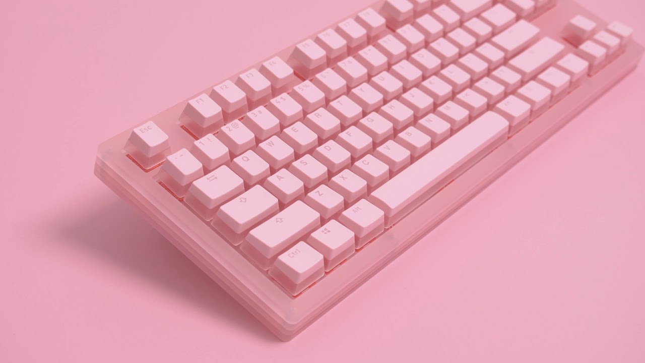 Akko Sakura Jelly Mechanical Keyboard - YouTube