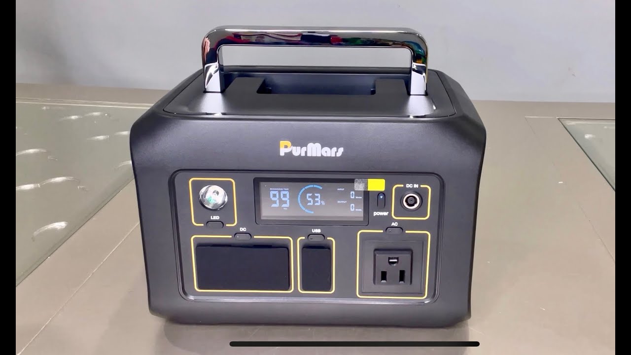 Purmars 300W Portable Power Station (Peak 600W),Solar Power