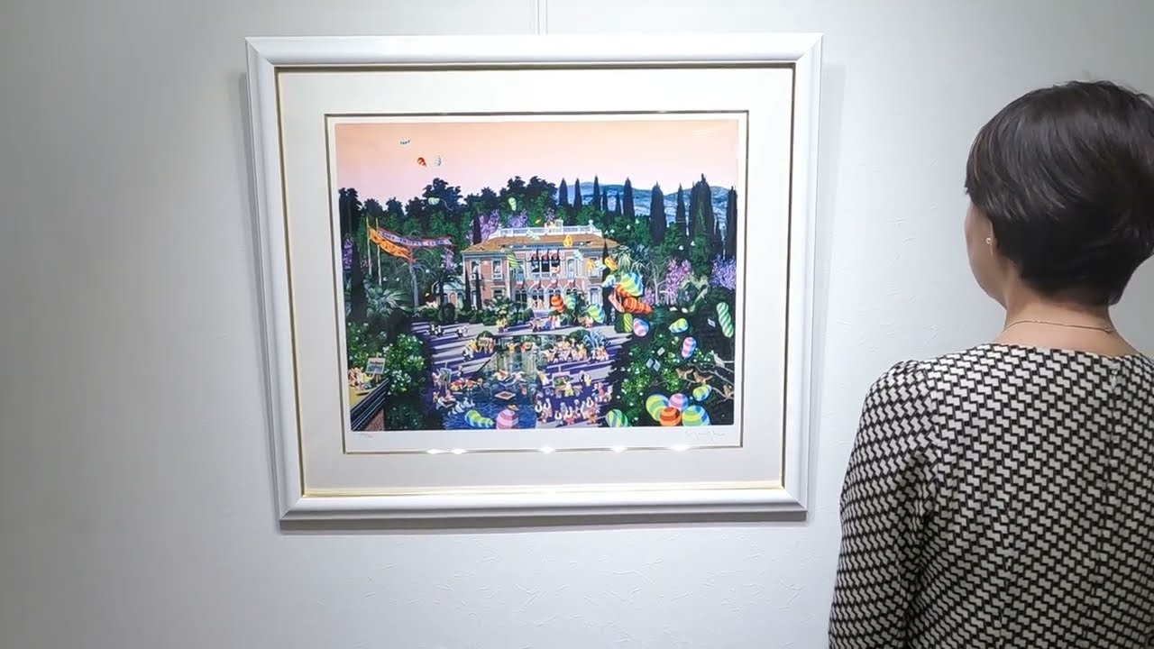 ヒロヤマガタ 絵画 「サントロペの絵画教室」 ヒロヤマガタ 絵画