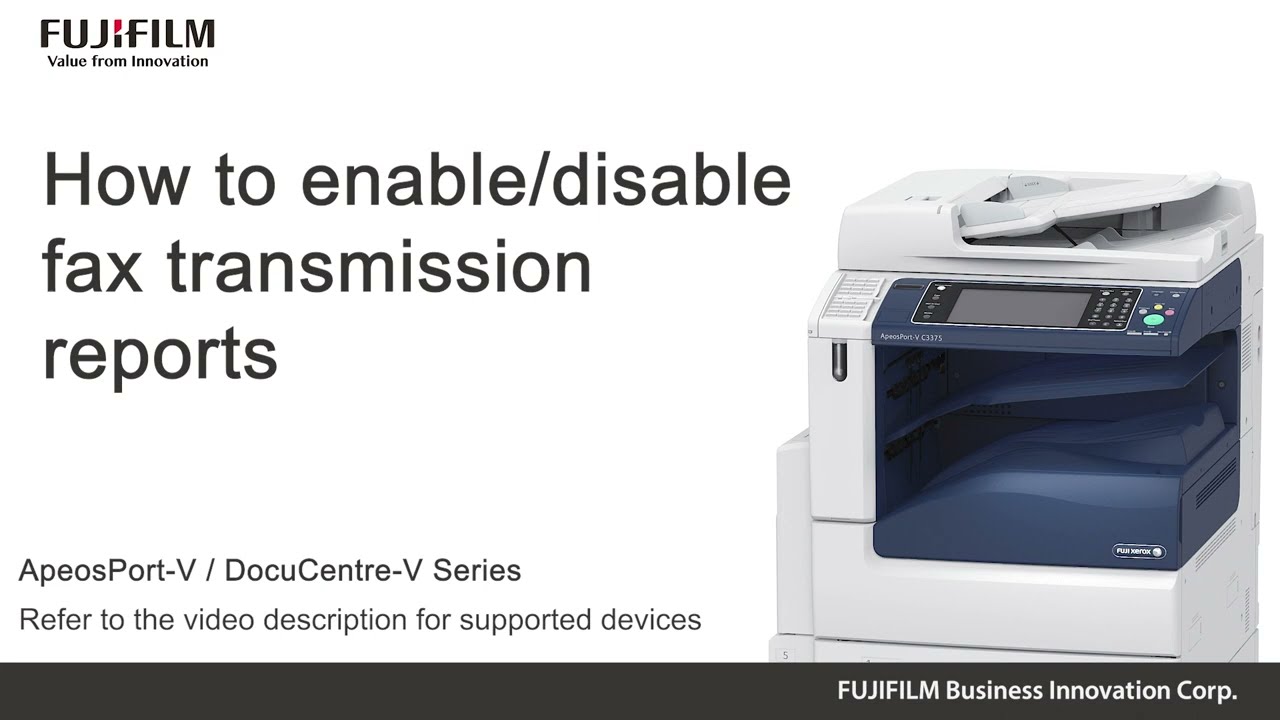 How to enable disable fax transmission reports - YouTube
