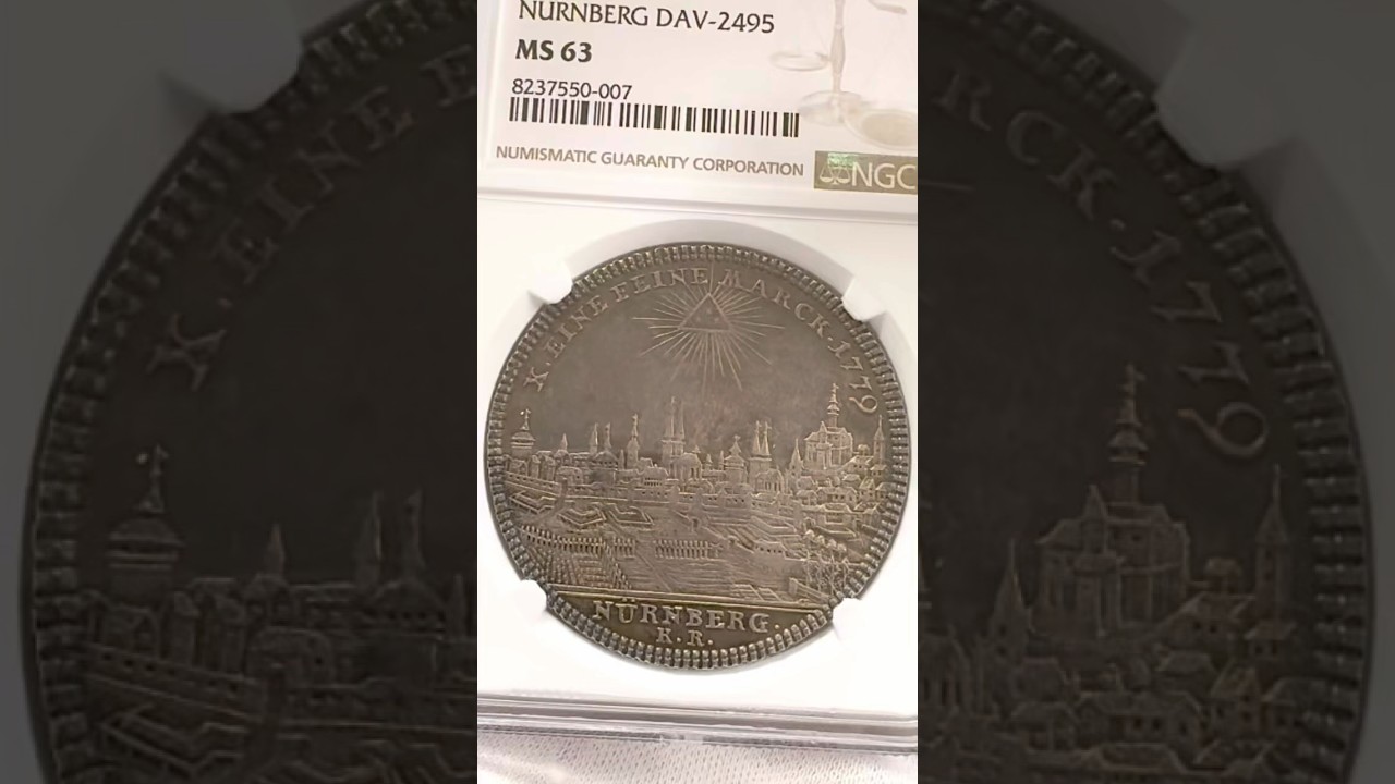 1765SR ドイツ○ニュルンベルク都市景観ターラー銀貨○1765年