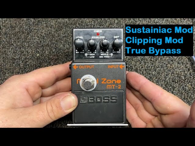 ギター BOSS MT-2 l Zone MOD Boss MT-2 (sustainiac mod) DIY - YouTube