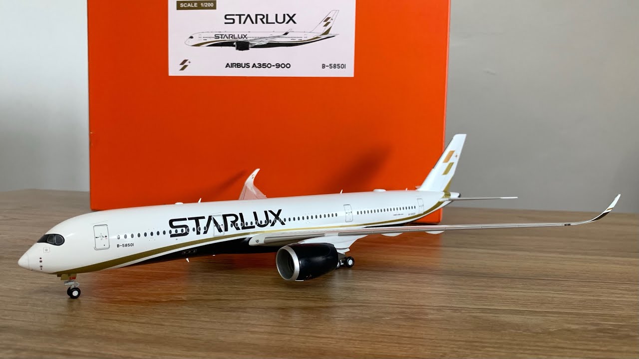 模型開箱】jc wings STARLUX Airlines Airbus A350-900｜B-58501 - YouTube
