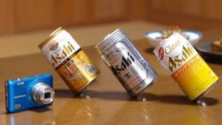 ビール缶をななめに立てる！手品じゃありません（Diagonally to make