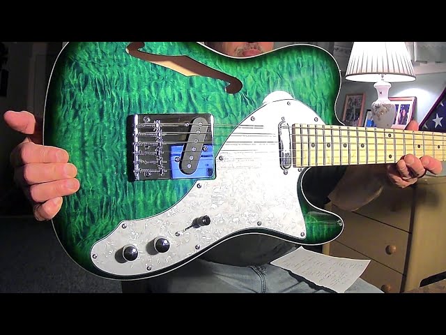 Grote GT-150 T Style Guitar Green Review - YouTube