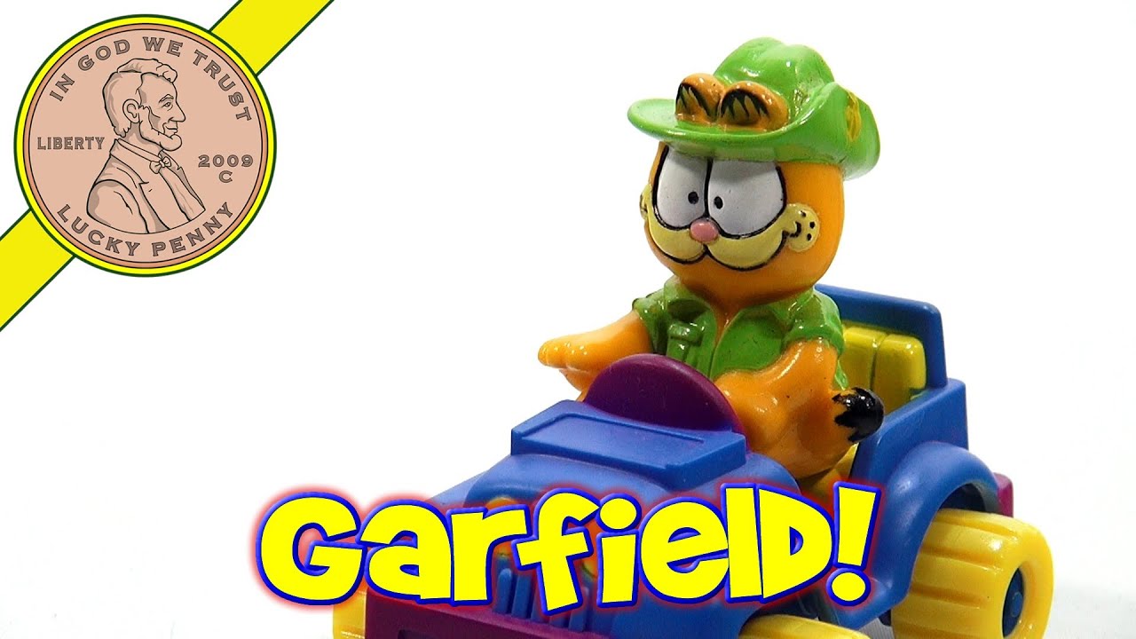 Garfield 1988 Toy Set, McDonald's Retro Happy Meal Toy Series