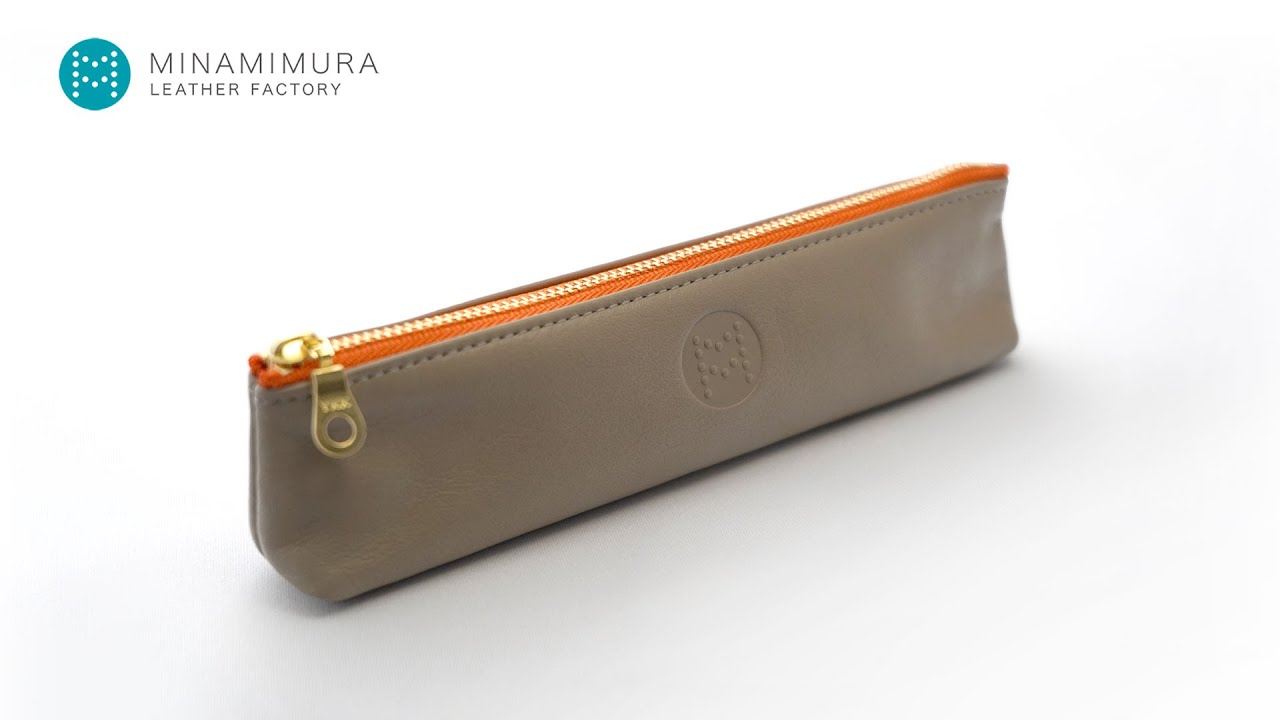 国産本革］ペンケース シャンパンベージュ | MINAMIMURA Leather